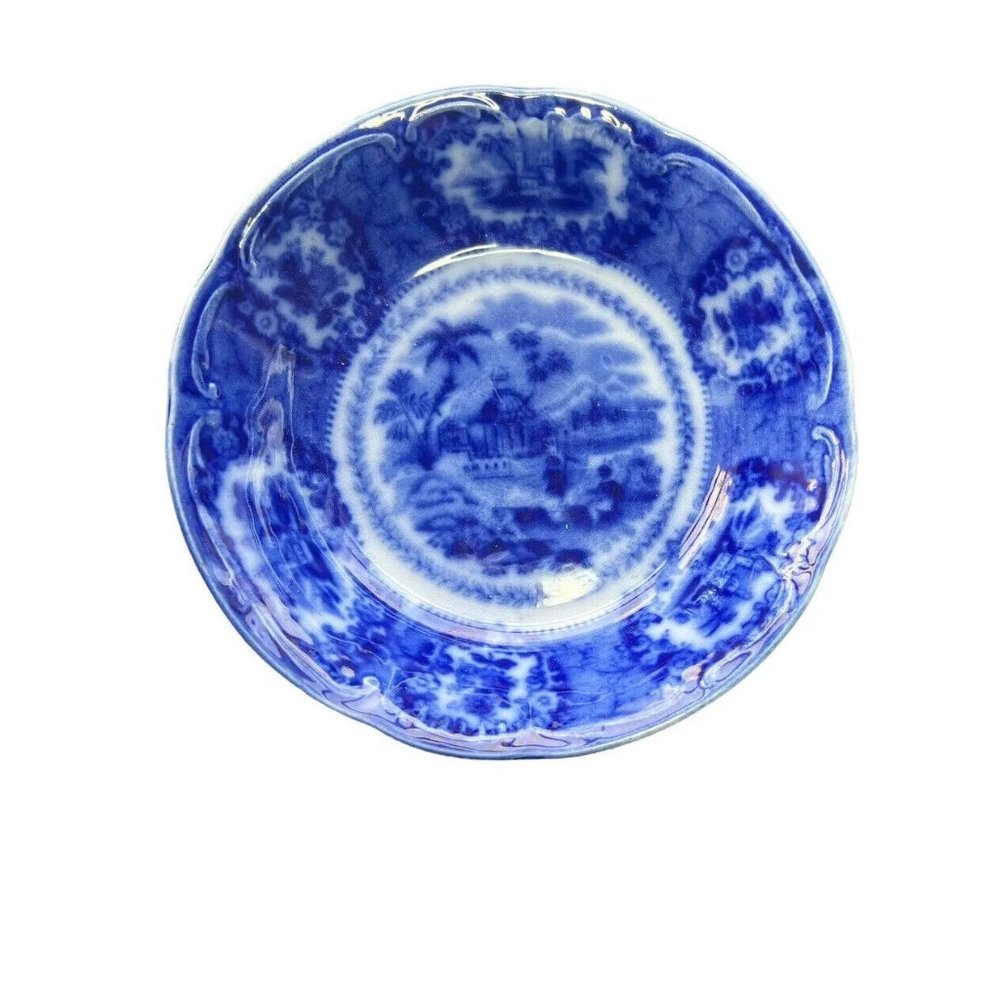 Ridgway (Ridgways), Oriental (Flow Blue, No Trim)  Bowl   5”